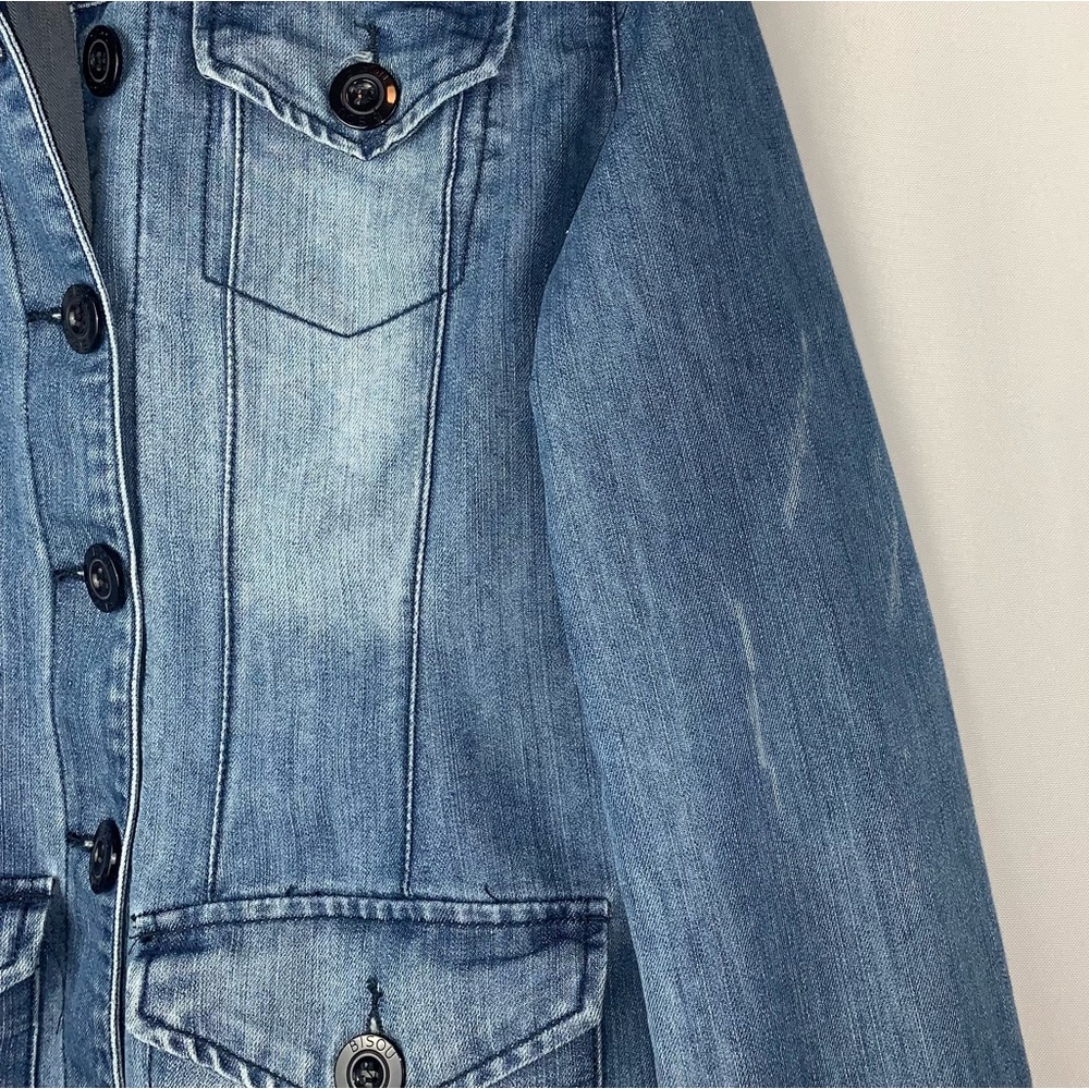 Bisou Bisou Button Front Denim Midi Dress - Picture 7 of 7